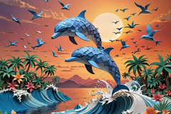 Origami-Dolphins-Tropical-Island-MMA